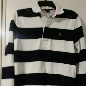 Dark Blue and White Polo By Ralph Lauren